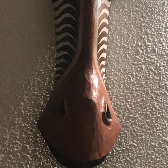 40” Tall Wood Wall Mask Zebra Deco Safari Sculpture - Picture 3 of 6